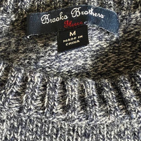 Brooks Brothers Women’s Blue & White Classic Heathered Wool Sweater Size M - Picture 4 of 7